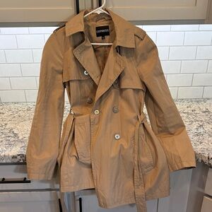 Express Women's Classic Beige Trench Coat